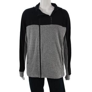 Public School Mens Full-Zip Hoodies Black High Neck Designer Size L